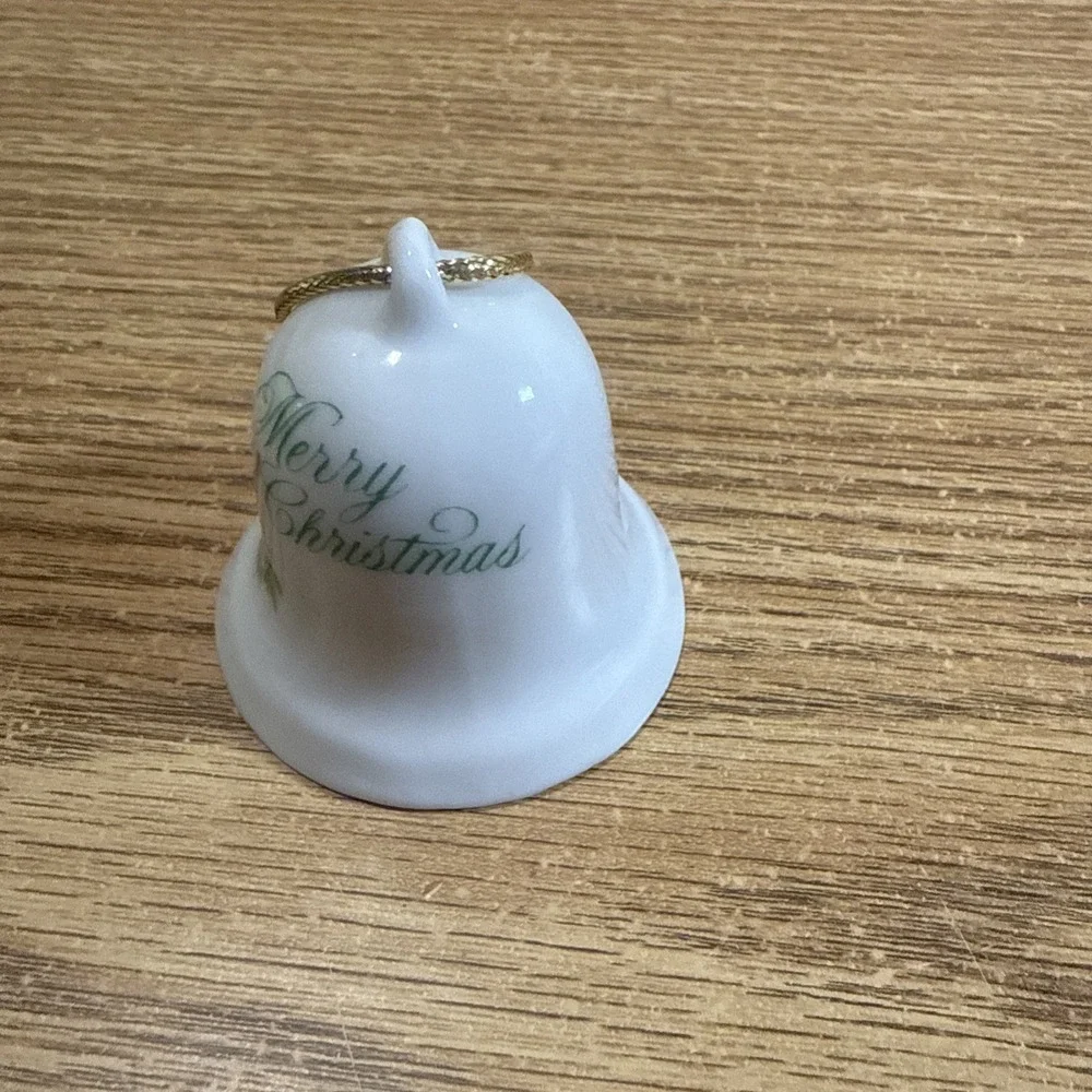 Rare Vintage Gibson‎ Yuletide Treasures Mini Bell HAPPY HOLIDAYS 350R04020